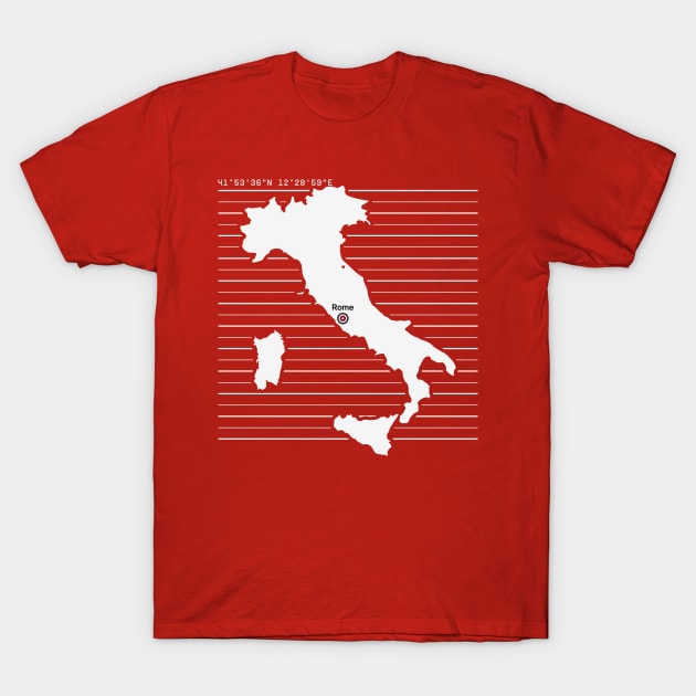 Rome City Map T-Shirt by Visitify